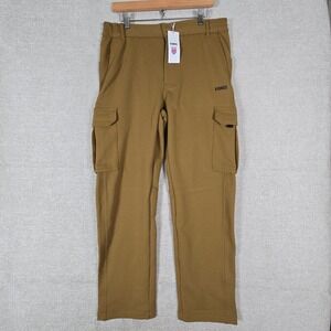K-Swiss Mens Brown Polyester Cargo Pants Straight Leg Size Large NWT New